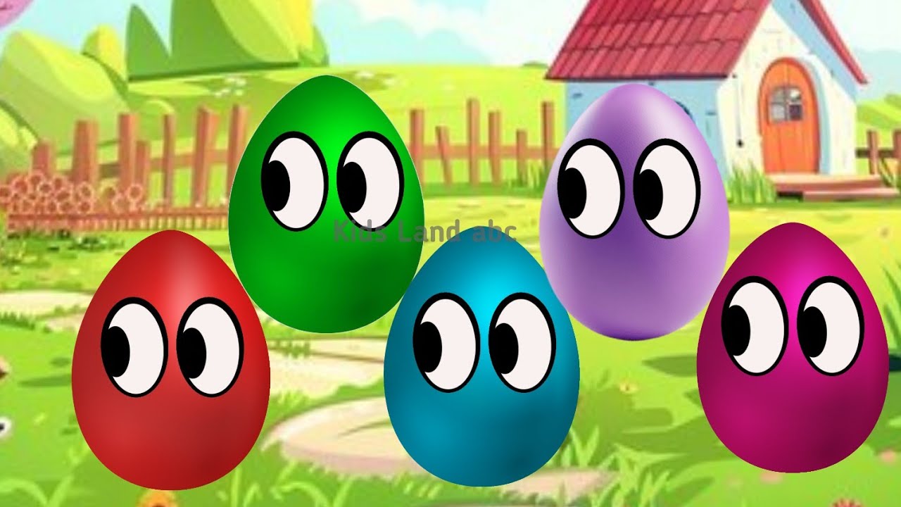 Песенка для изучения цветов и цифр | Разноцветные яйца 🥚 На ферме | Детская песенка 
