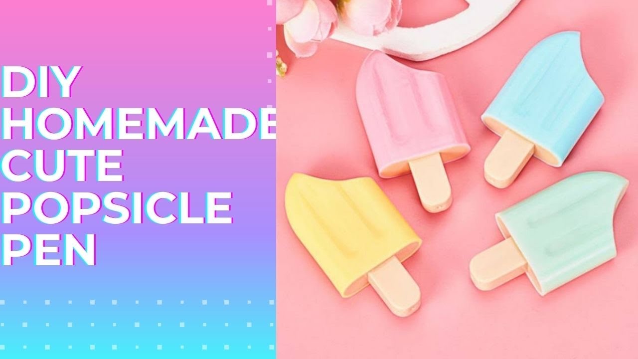 DIY Homemade Cute Mini Popsicle Pen| Paper Crafts | Cheap School Supplies DIY ideas| CrazeeCrafts