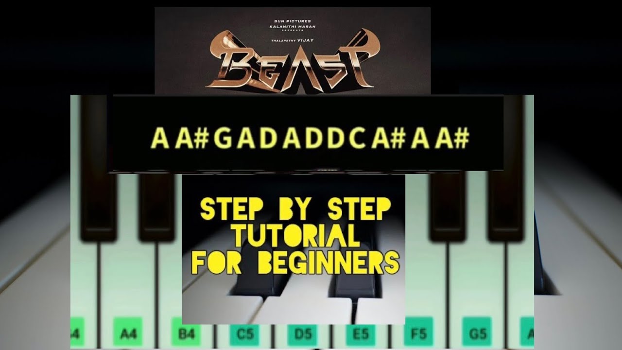 Beast BGM | Thalapathy 65 BGM | Piano Cover with NOTES