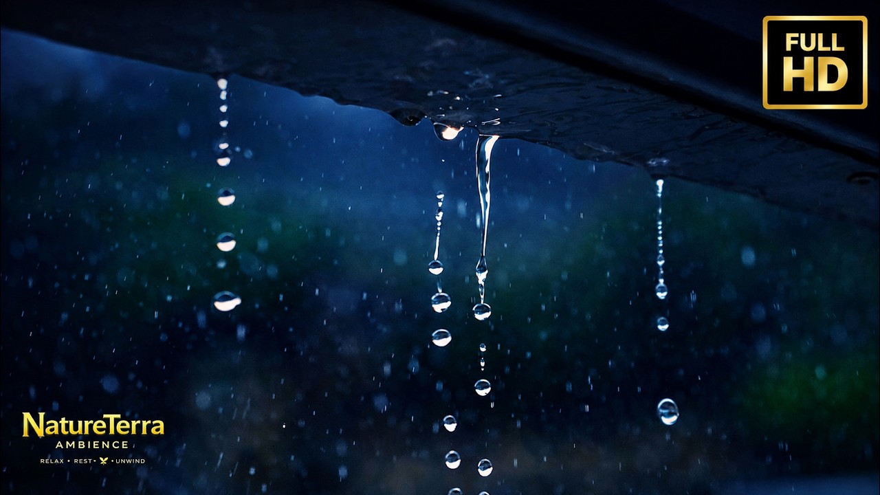 Rain Dripping From Roof | Soothing Rain Ambience ASMR | Deep Sleep, Study & Relaxation | 2 Hours