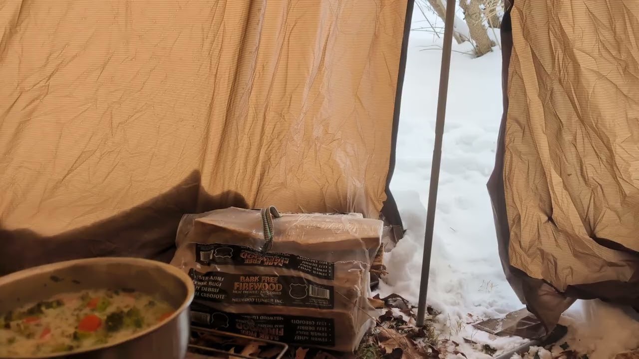 Hot Tent in a Snowstorm
