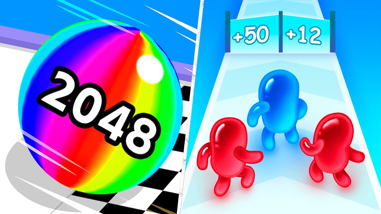 Satisfying Mobile Games 2023 - Ball Run 2048, Join Blob Clash 3D, Roof Rails, Weight Runner...