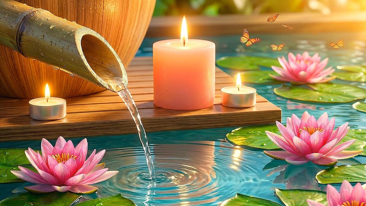 Can’t Sleep Sunset Water Sounds & Relaxing Music for Deep Sleep 🌊 Stress & Anxiety Relief 4K