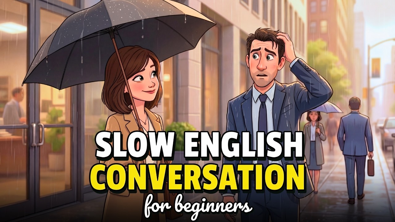 A Short Talk About Rainy Weather | Slow English Conversation (A1–A2)