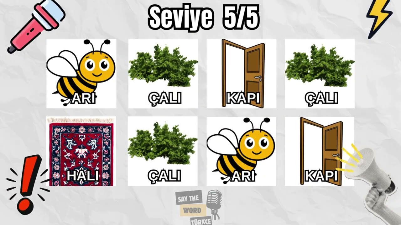 SAY THE WORD T&Uuml;RK&Ccedil;E | RİTİMLE KELİME S&Ouml;YLE