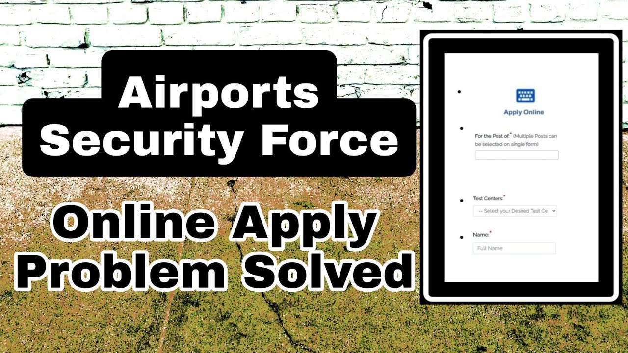 Airports Security Force Apply Online Problem Solved | ASF Jobs 2022 Online Apply.