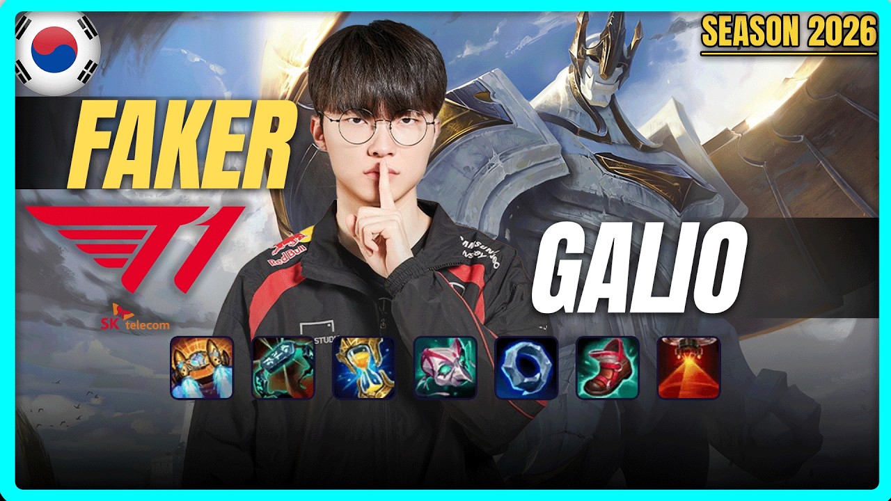 T1 Faker GALIO vs PANTHEON Top - Patch 26.11 KR Ranked | lolrec