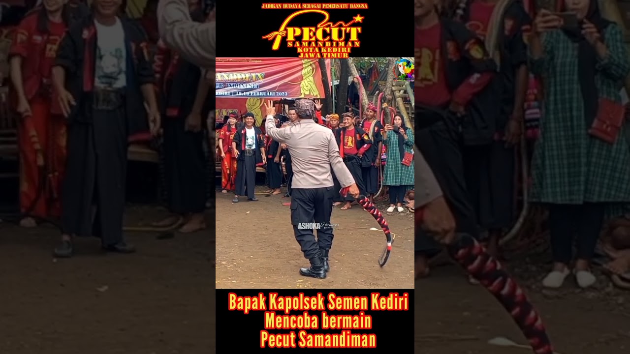 Kapolsek Semen bermain Pecut Samandiman Kediri