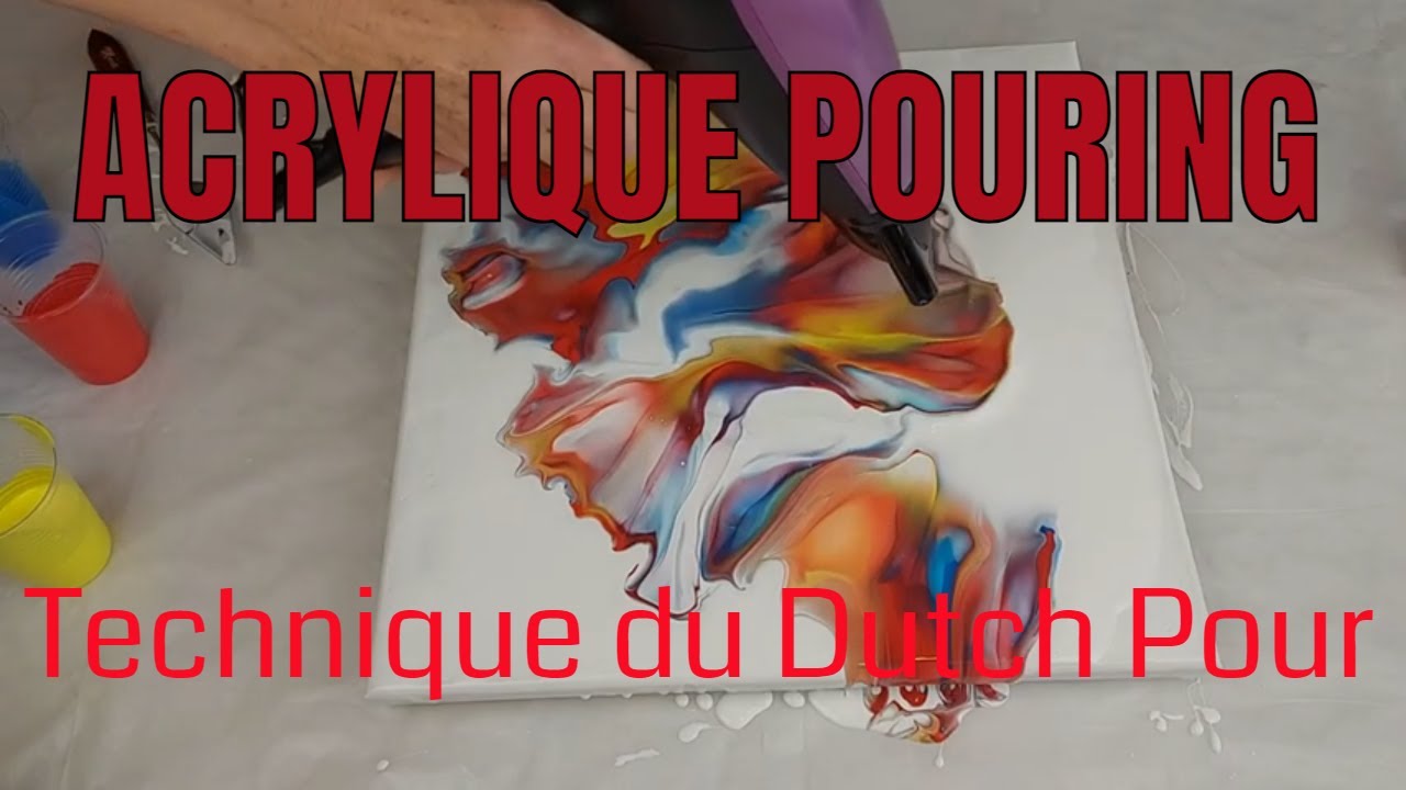 Comment faire un Dutch Pour ? en Acrylique Pouring🔵🔴🟡 #dutchpour   106
