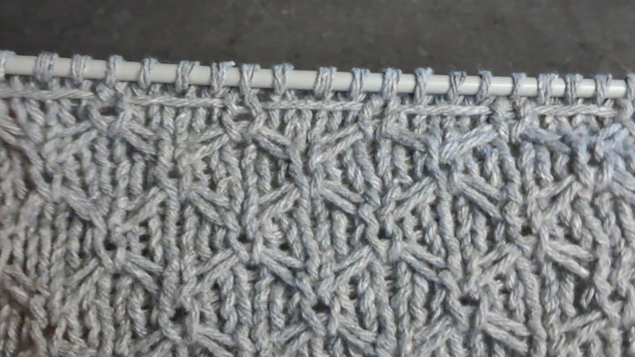 Piękny i prosty. Ścieg na druty romby. Beautiful and simple. Diamond knitting stitch.