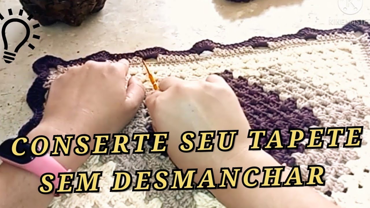 como consertar o seu tapete de croche sem desmanchar