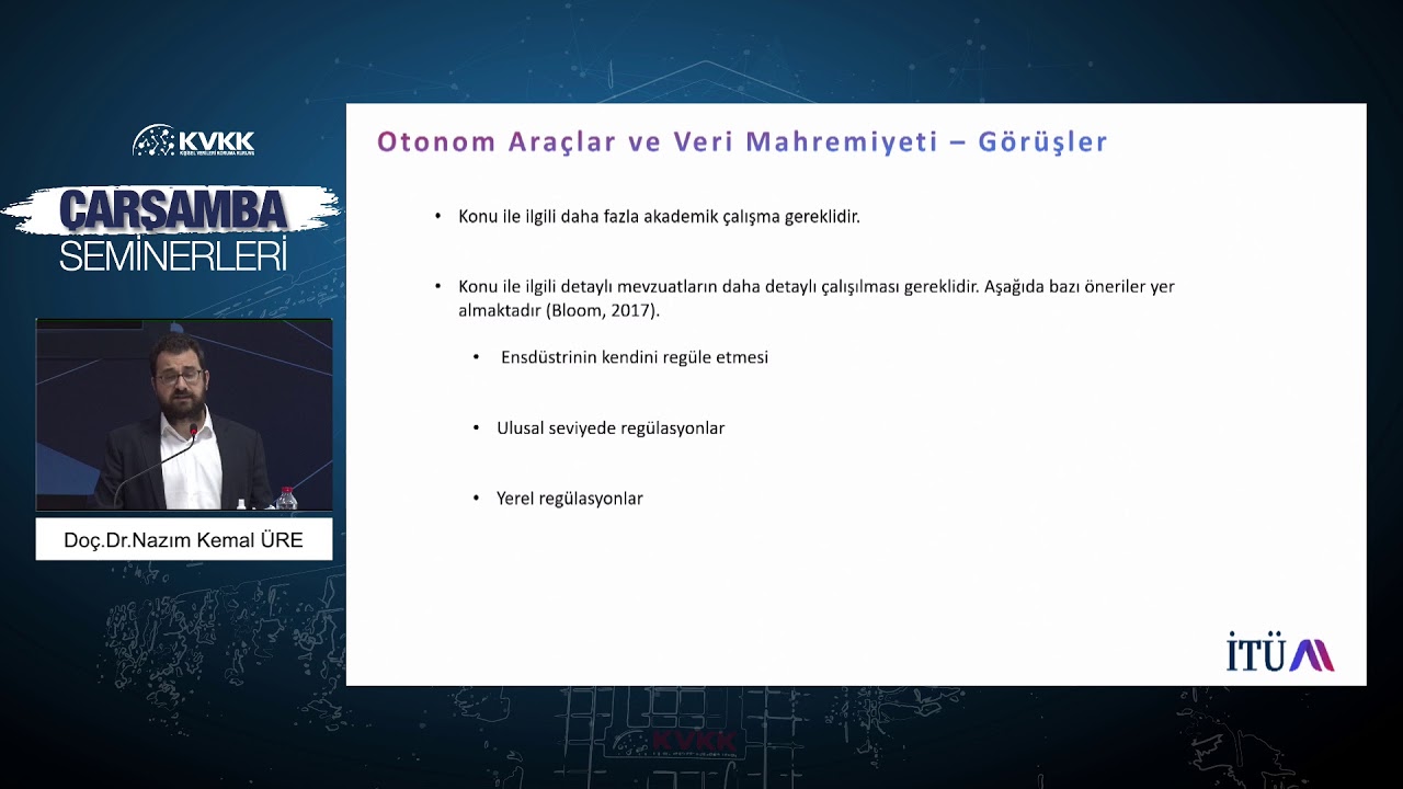Otonom Araçlar İçin Yapay Zekâ Teknolojilerinde Kişisel Verilerin Korunması ve Veri Mahremiyeti
