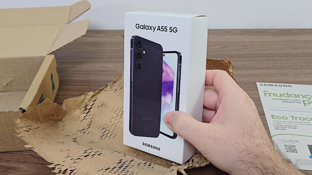 Samsung Galaxy A55 5G: Abrindo a Caixa e Primeiras Impressões