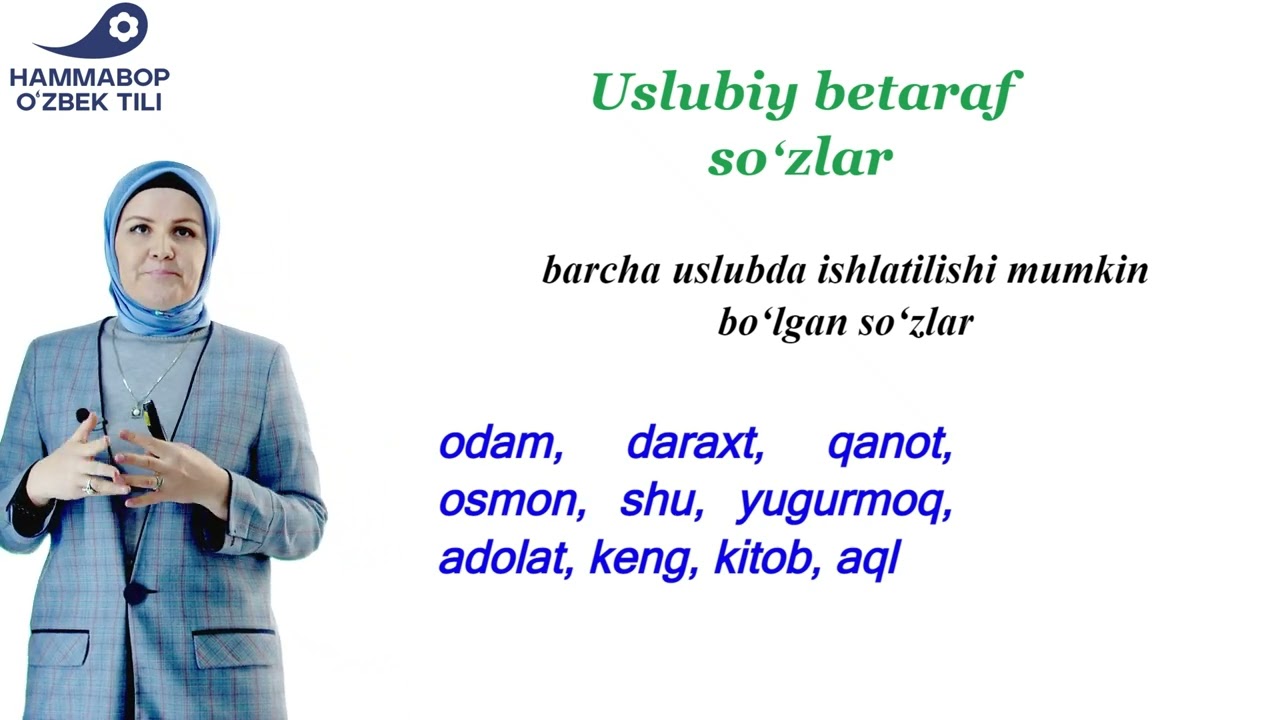 Uslubiy betaraf va uslubiy xoslangan so'zlar