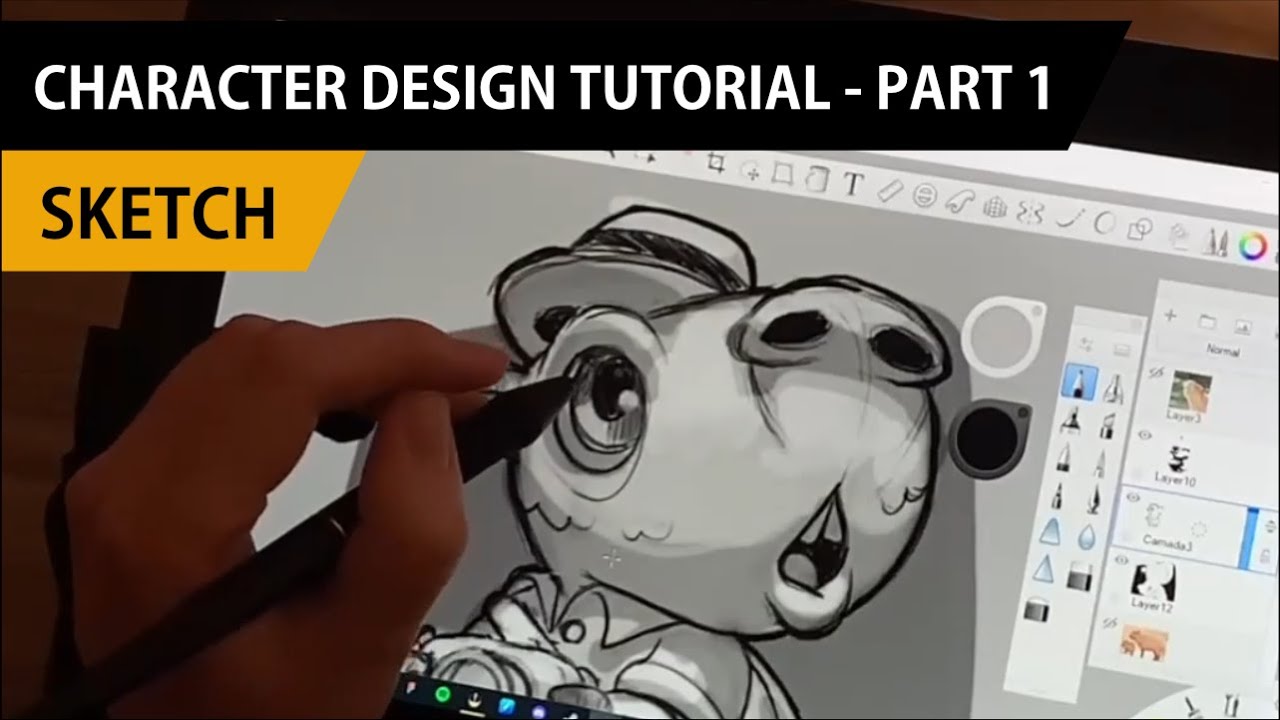 Tourist Capybara Sketch Tutorial (PART 1 of 3)