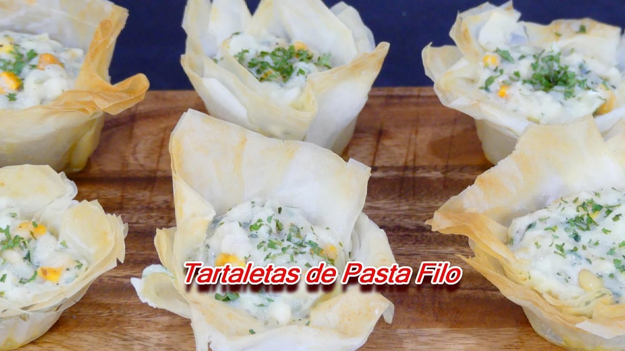 TARTALETAS de PASTA FILO crujientes. Muy fáciles de hacer