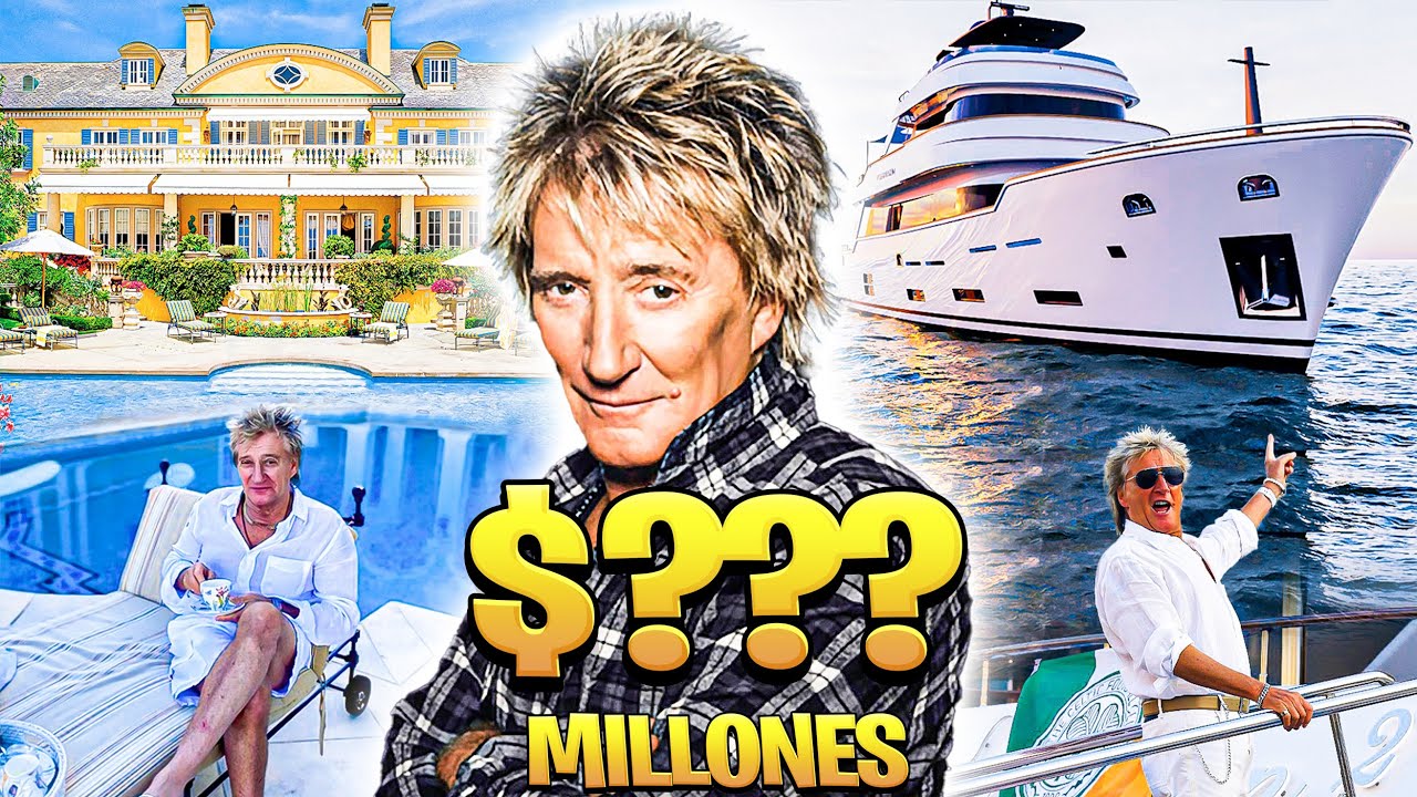 Así es la vida lujosa de Rod Stewart | Coches, Mansiones, Yates, Relojes, Fortuna...