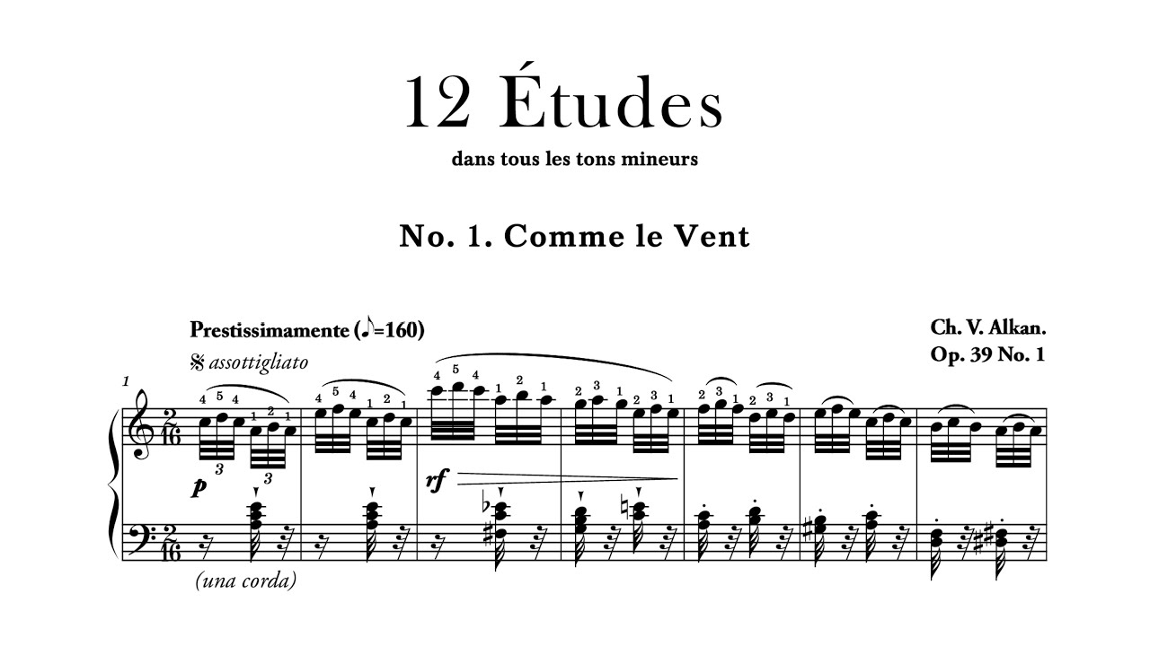 Alkan - Comme le Vent, Op. 39, No. 1 [Yui Morishita]