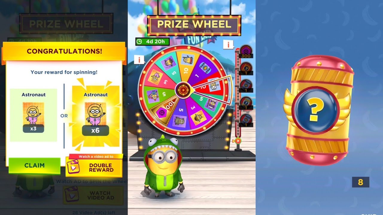 Minion rush | Prize wheel mega reward | #36