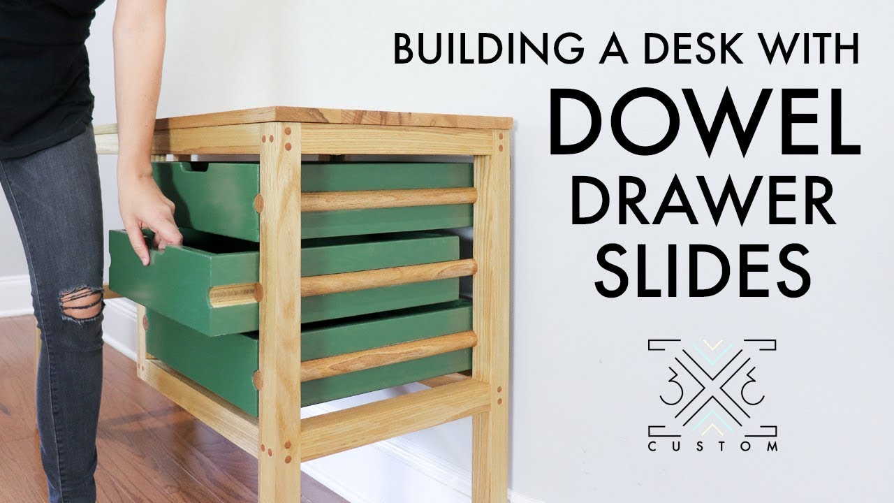 Building a Desk Using Dowels for Drawer Slides // Woodworking // Instagram Builders Challenge