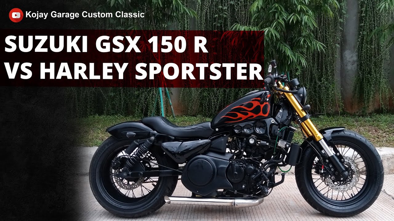 Modifikasi Harley Sportster dari Suzuki GSX 150 R full custom - Kojay Garage