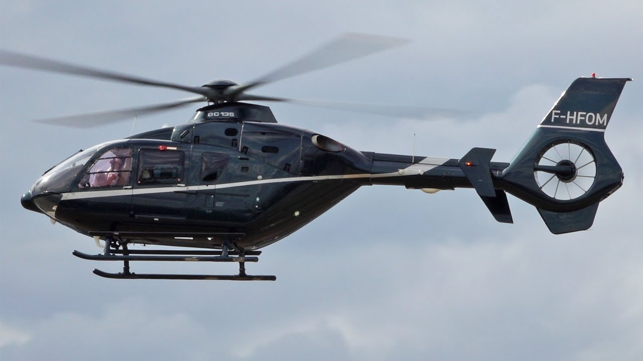 Helicopters compilation Bell 206 _ Eurocopter EC145 _ Airbus EC135 at Paris heliport