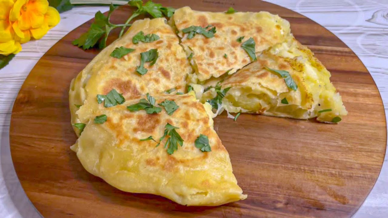 Kartoffel-Käse Pfannkuchen. So knusprig und cremig, lecker😋
