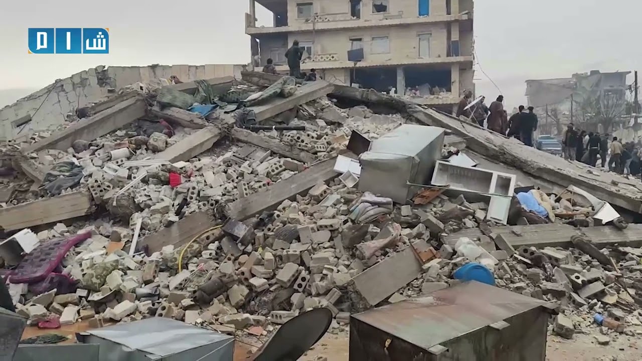 مشاهد هائلة للدمار في جنديرس عقب الزلزال المدمر | عفرين