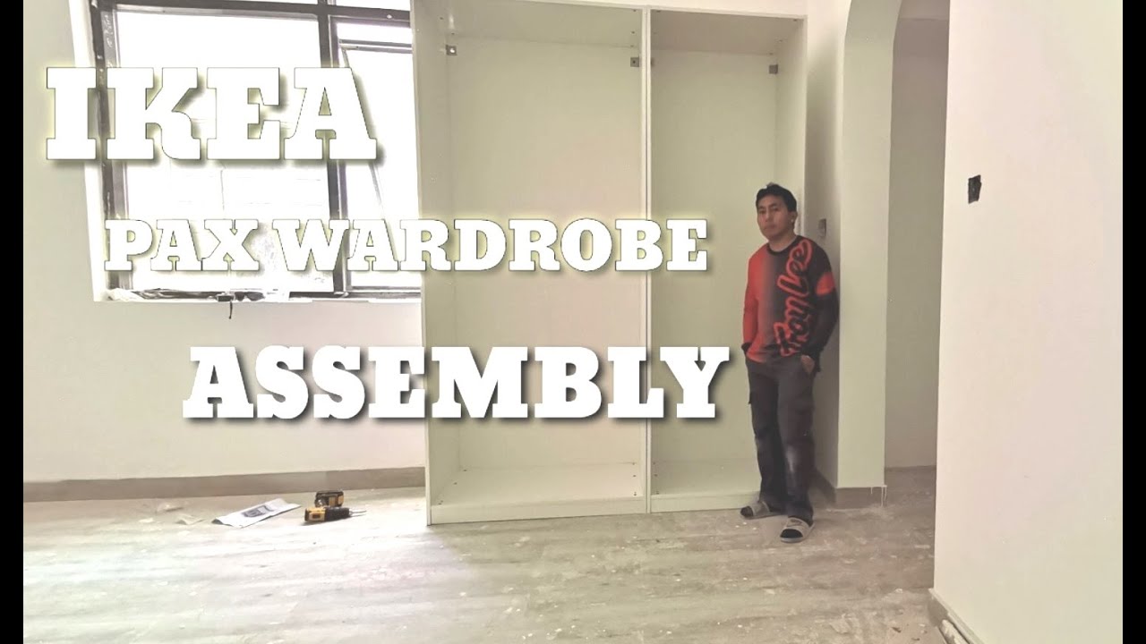 IKEA PAX WARDROBE CABINET COMBINATION ASSEMBLY PART 1