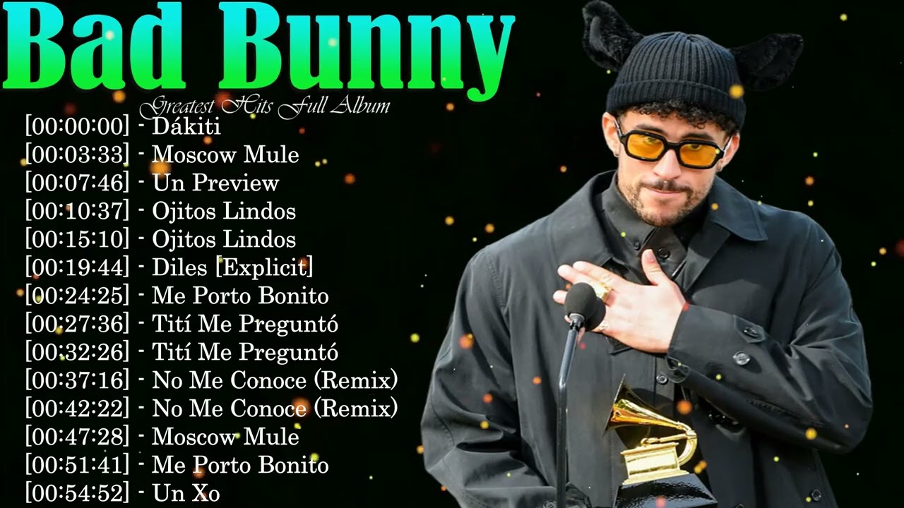 Greatest Hits Bad Bunny – Latin trap and reggaeton global anthems Top 20 canciones