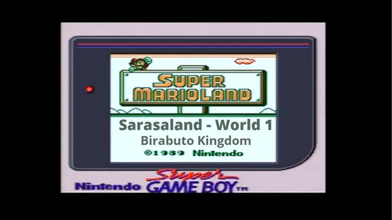 Super Mario Land (1989) - World 1: Birabuto Kingdom - Walkthrough - GameBoy