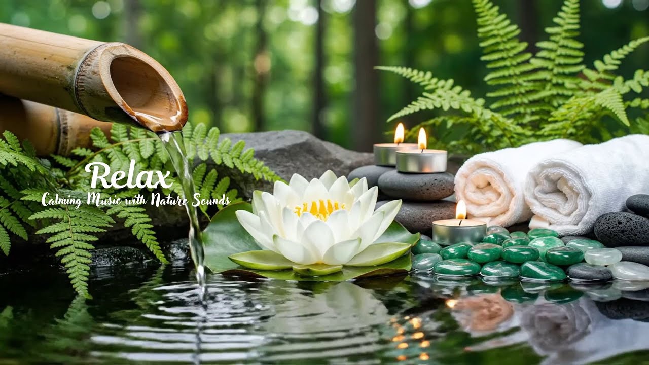 Relaxing Piano with Flowing Water Sounds 🌿 Relieve Stress, Anxiety & Depression | Calm Mind & Body
