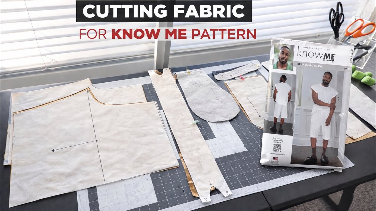 Cutting Out Fabric for Know Me by Mimi G Pattern ME2130