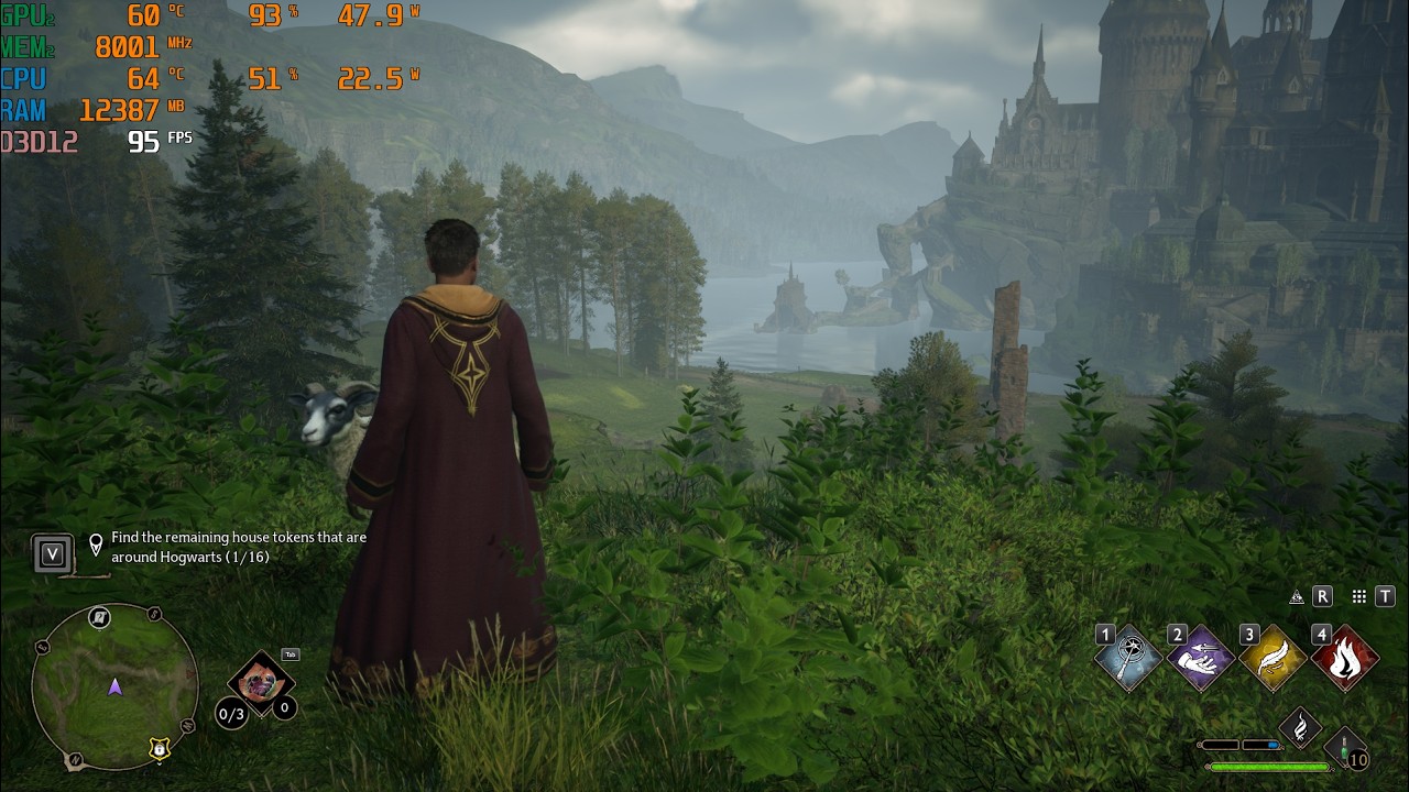 Hogwarts Legacy    ameplay test on hp victus ryzen 7 7445hs and rtx 4050