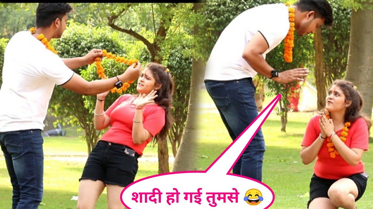 Varmala prank on cute girl🤣 in cp prank || crazy vishal