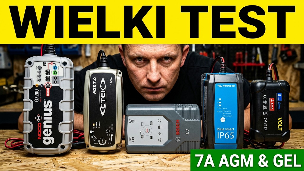 Wielki Test Ładowarek 7A - do akumulator&oacute;w AGM i GEL.