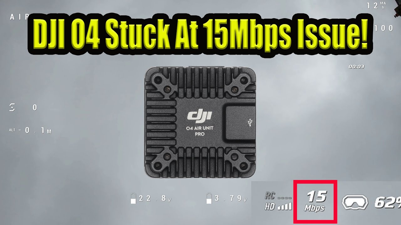 DJI O4 & O4 Pro Stuck At 15Mbps Bitrate Issue Explained & Workaround - DJI Fix This!