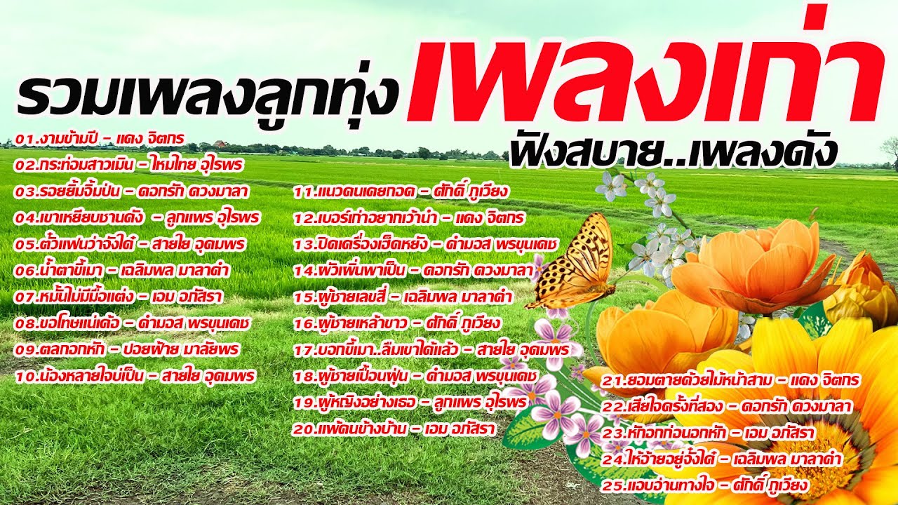 รวมเพลงลูกทุ่งเพลงเก่าฟังสบายเพลงดัง