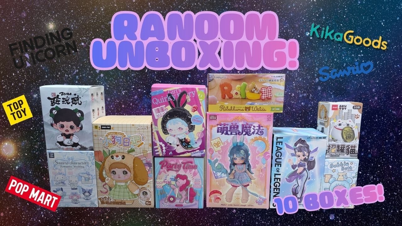 Random Mysteryboxes Unboxing! KIKAGOODS, POPMART, SANRIO, F.UN! @kikagoods