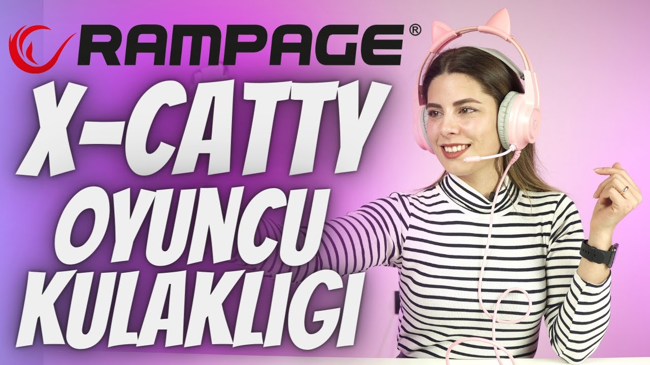YAYINCI VE OYUNCU KIZLARIN VAZGEÇİLMEZİ - Rampage RM-K91 X-CATTY 7.1 RGB Oyuncu Kulaklığı