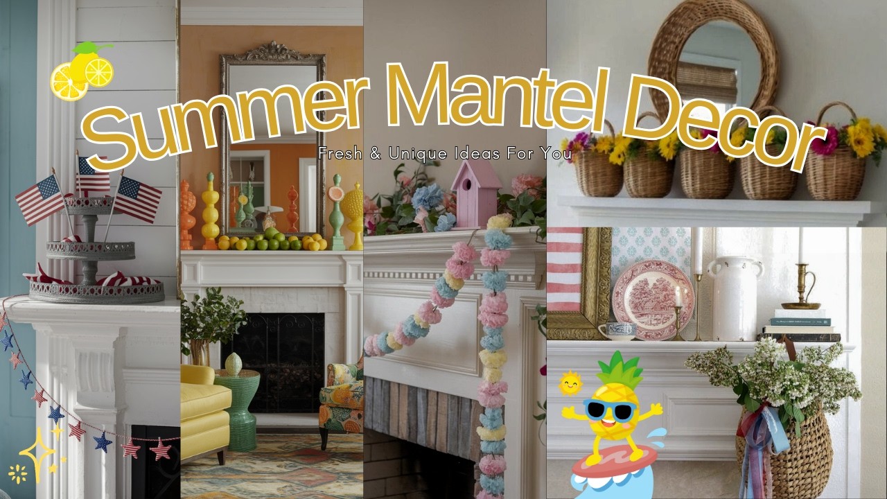 100+ Summer Mantel Decor Ideas 2025 | Fireplace Styling That Transforms Your Home