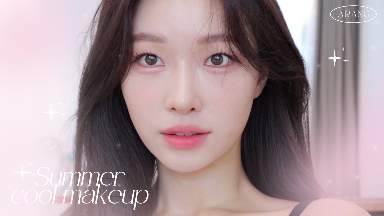 cc) 카즈하st🍒청순함가득!!! 여름 뽀송 메이크업 #속쌍메이크업 #무쌍메이크업 ㅣ아랑