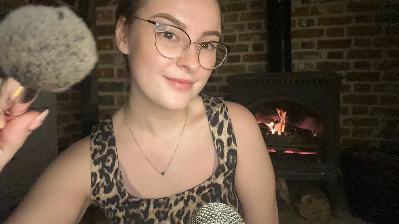 Personal Attention ASMR 🔥 Fireplace Sounds | Hair & Face Brushing, Skincare, Hand Movements 