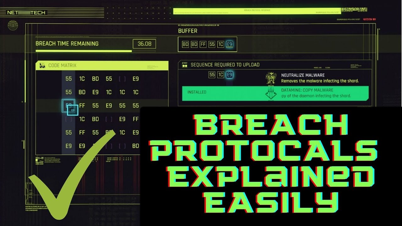 CyberPunk 2077 - How To Do Breach Protocols (Hacking) *Very Basic Tutorial*