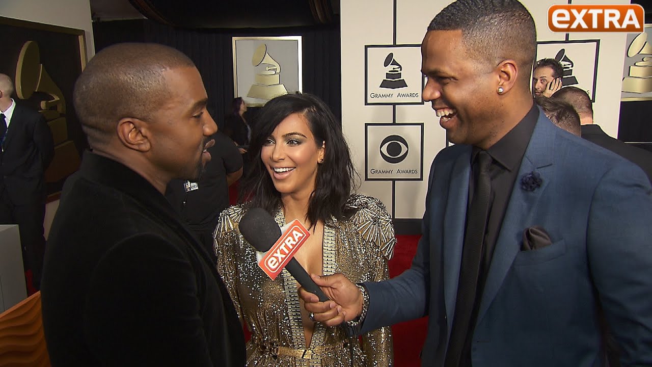 Kanye Tells the Story of How He Courted Kim on Grammys Red Carpet