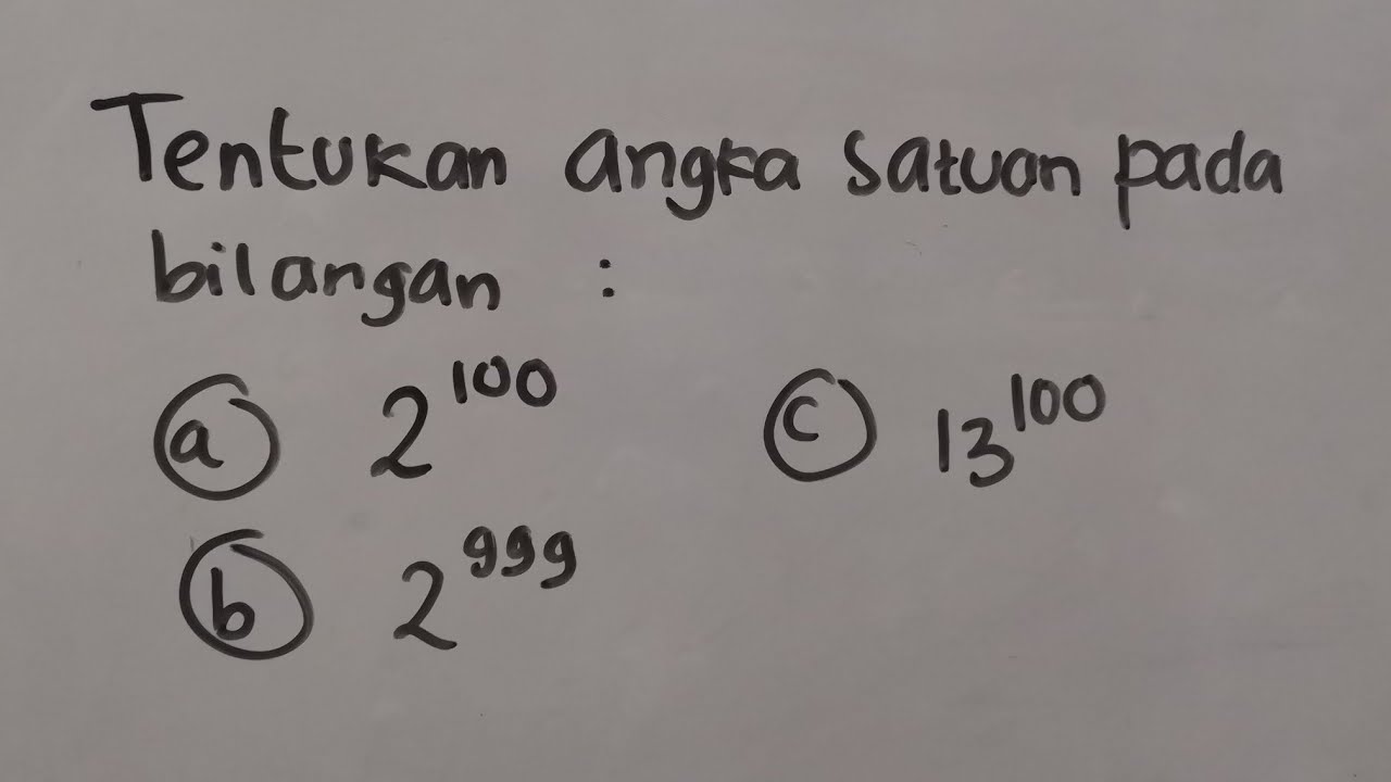 Mencari Angka Satuan dari Bilangan Berpangkat Besar | Matematika SMP