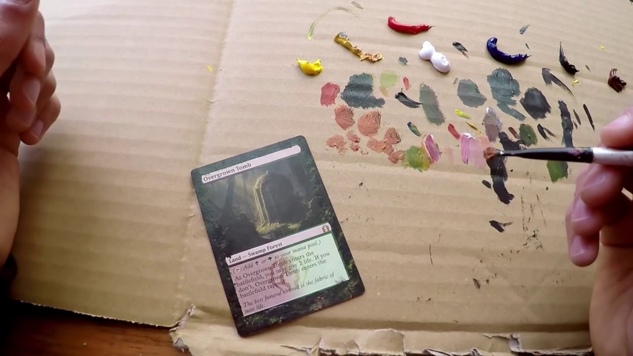 Magic the Gathering Alter Painting Tutorial: Overgrown Tomb