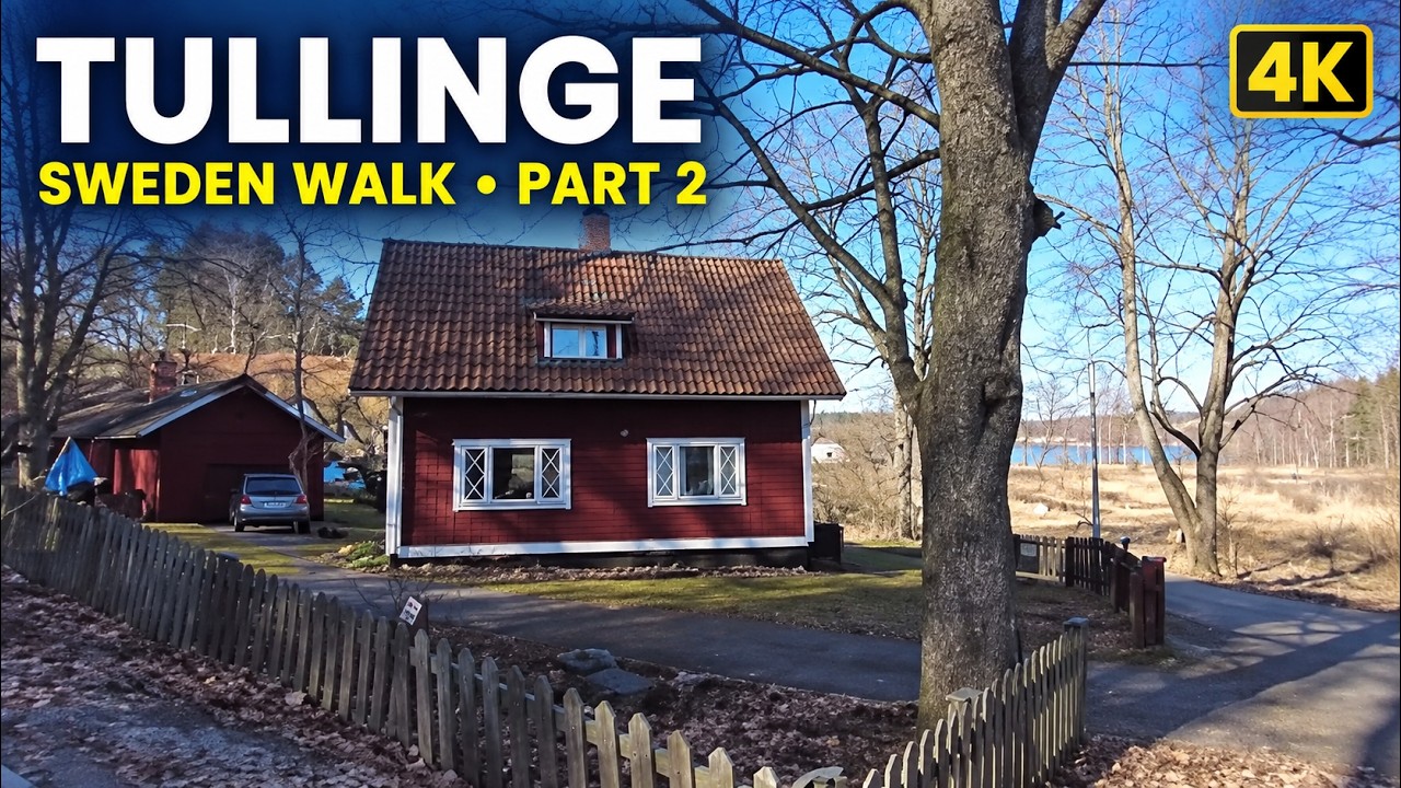 Walking in Tullinge , Stockholm , Sweden , 4K , Part 2