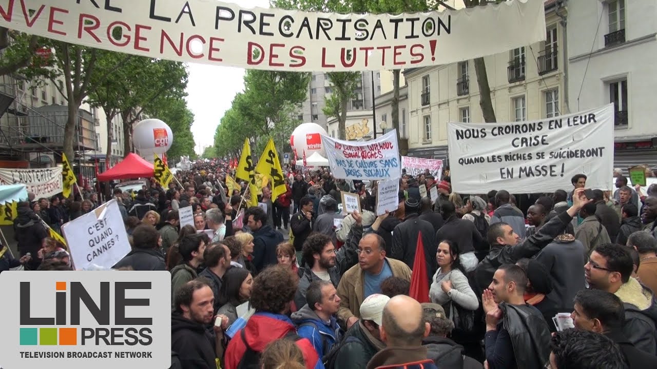 Défilé de la fête du travail / Paris - France 01 mai 2014