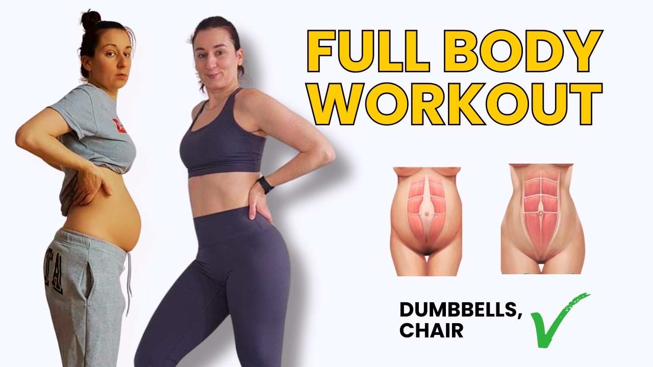 20 MIN Full Body Workout For Moms (Low Impact, with Dumbbells) | Diastasis Recti Safe